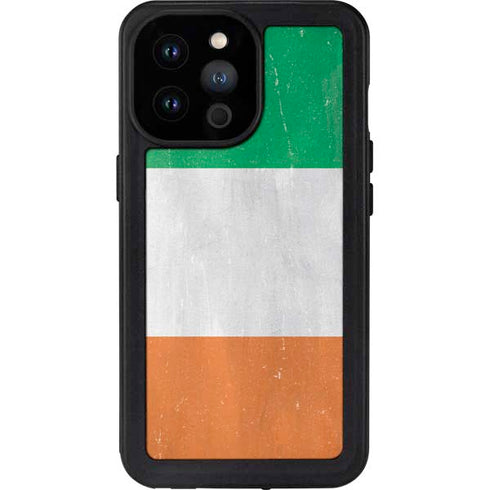 Ireland Flag Distressed iPhone 14 Pro Max Waterproof Case